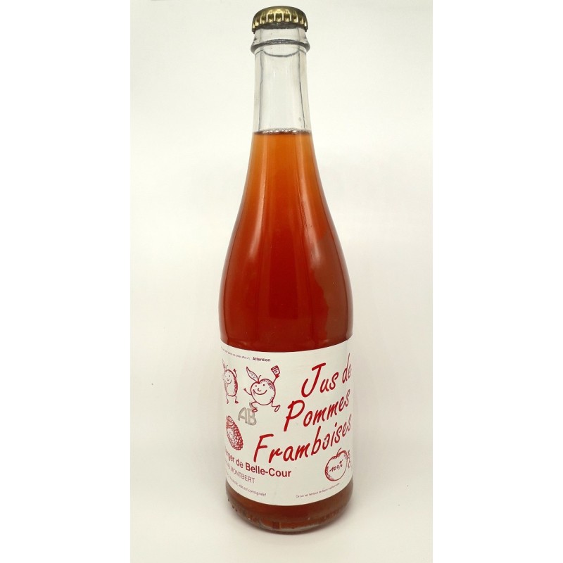 Jus de pomme, framboise - Bio & Local - Les vergers de Belle Cour (75cl)