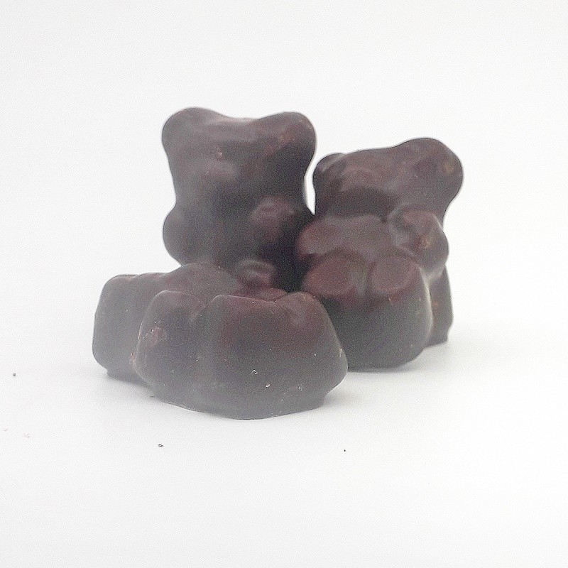Ourson en guimauve au chocolat noir - 100 gr - Bio - Promo -10% (DDM dépassée :  28/02/2023)
