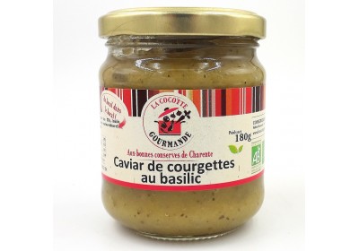 Caviar de courgettes au basilic - 180 gr - Bio
