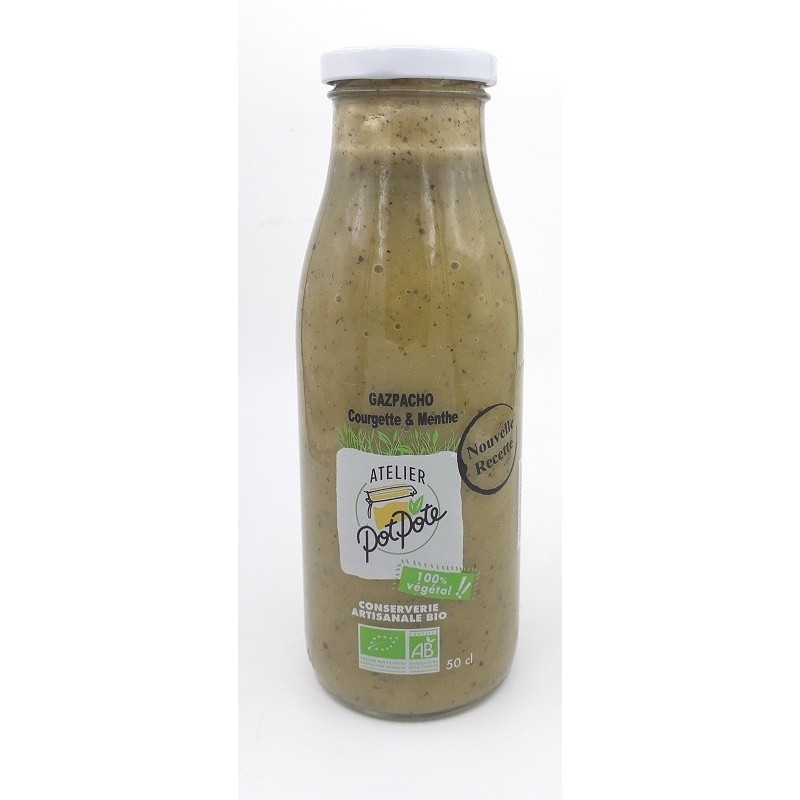 Gazpacho Courgette & Menthe - 50 cl - Bio & Locale - Promo -10% - DDM : 14/03/2025