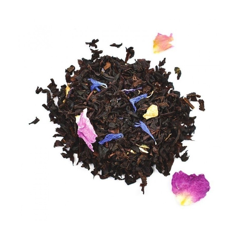 Thé noir Perle d'Amour, rose et fruits rouges en feuilles - 40 gr - Bio - La route des comptoirs