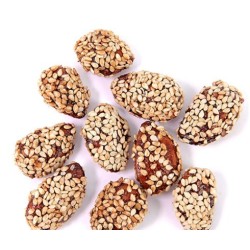 Amandes pralinées au miel et enrobées de graines de sésame - 100gr - bio
