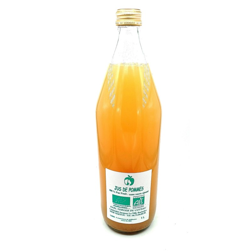 Jus de Pomme - Bio & Local  - Verger du coteau - 1L