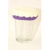 Couvre-plat en coton bio imperméable 12 cm - violet