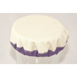 Couvre-plat en coton bio imperméable 12 cm - violet