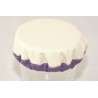 Couvre-plat en coton bio imperméable 12 cm - violet