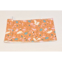 Pochette imperméable coton bio à motifs petite