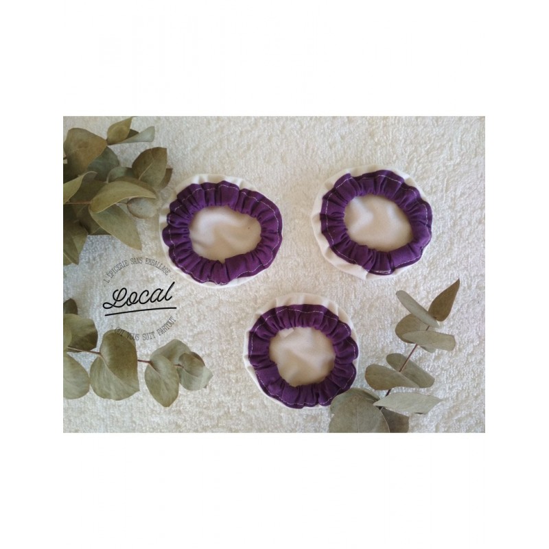Couvre-plat en coton bio imperméable 12 cm - violet