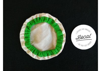Couvre-plat en coton bio imperméable 20 cm - vert